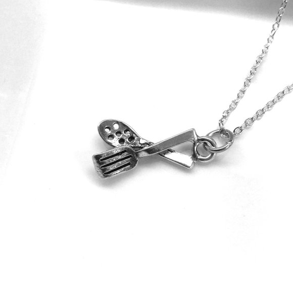 Miniature Spatula Spoon Utensil Charm Necklace - Picture 2 of 2